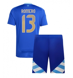 Argentina Cristian Romero #13 Bortedraktsett Barn Copa America 2024 Kortermet (+ Korte bukser)