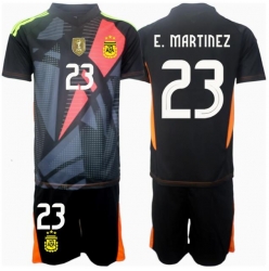 Argentina Emiliano Martinez #23 Keeper Hjemmedraktsett Barn Copa America 2024 Kortermet (+ Korte bukser)
