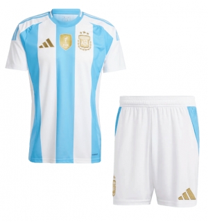 Argentina Hjemmedraktsett Barn Copa America 2024 Kortermet (+ Korte bukser)