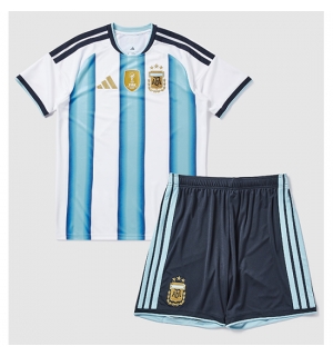 Argentina Hjemmedraktsett Barn VM 2026 Kortermet (+ Korte bukser)