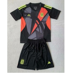Argentina Keeper Hjemmedraktsett Barn Copa America 2024 Kortermet (+ Korte bukser)