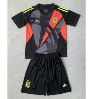 Argentina Keeper Hjemmedraktsett Barn Copa America 2024 Kortermet (+ Korte bukser)