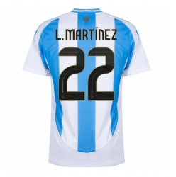 Argentina Lautaro Martinez #22 Hjemmedrakt Copa America 2024 Kortermet