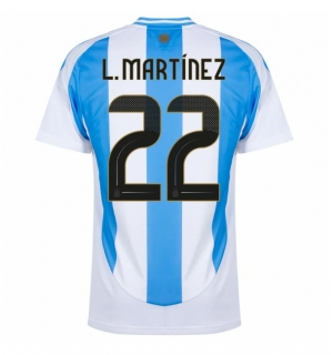 Argentina Lautaro Martinez #22 Hjemmedrakt Copa America 2024 Kortermet