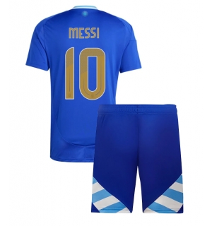Argentina Lionel Messi #10 Bortedraktsett Barn Copa America 2024 Kortermet (+ Korte bukser)