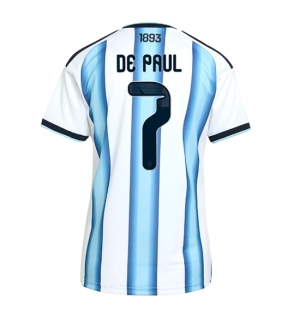 Argentina Rodrigo De Paul #7 Hjemmedrakt Dame VM 2026 Kortermet