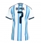 Argentina Rodrigo De Paul #7 Hjemmedrakt Dame VM 2026 Kortermet Argentina Rodrigo De Paul #7 Hjemmedrakt Dame VM 2026 Kortermet