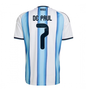 Argentina Rodrigo De Paul #7 Hjemmedrakt VM 2026 Kortermet