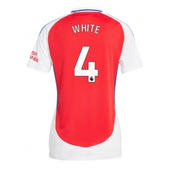 Arsenal Ben White #4 Hjemmedrakt Dame 2024-25 Kortermet