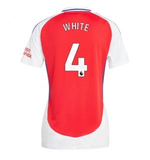 Arsenal Ben White #4 Hjemmedrakt Dame 2024-25 Kortermet