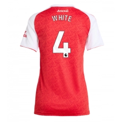 Arsenal Ben White #4 Hjemmedrakt Dame 2025-26 Kortermet