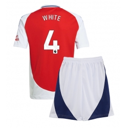Arsenal Ben White #4 Hjemmedraktsett Barn 2024-25 Kortermet (+ Korte bukser)