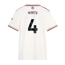 Arsenal Ben White #4 Tredjedrakt Dame 2025-26 Kortermet