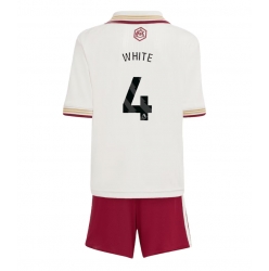 Arsenal Ben White #4 Tredjedraktsett Barn 2025-26 Kortermet (+ Korte bukser)