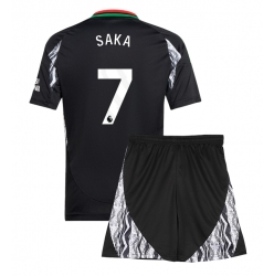 Arsenal Bukayo Saka #7 Bortedraktsett Barn 2024-25 Kortermet (+ Korte bukser)