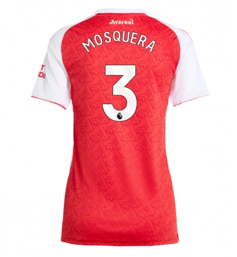 Arsenal Cristhian Mosquera #3 Hjemmedrakt Dame 2025-26 Kortermet Arsenal Cristhian Mosquera #3 Hjemmedrakt Dame 2025-26 Kortermet