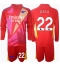 Arsenal David Raya #22 Keeper Bortedraktsett Barn 2024-25 Langermet (+ Korte bukser)