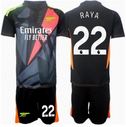 Arsenal David Raya #22 Keeper Tredjedraktsett Barn 2024-25 Kortermet (+ Korte bukser)