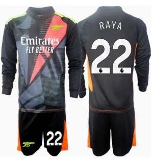 Arsenal David Raya #22 Keeper Tredjedraktsett Barn 2024-25 Langermet (+ Korte bukser)