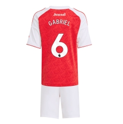 Arsenal Gabriel Magalhaes #6 Hjemmedraktsett Barn 2025-26 Kortermet (+ Korte bukser)