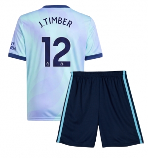 Arsenal Jurrien Timber #12 Tredjedraktsett Barn 2024-25 Kortermet (+ Korte bukser)