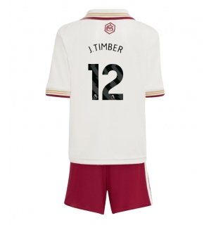 Arsenal Jurrien Timber #12 Tredjedraktsett Barn 2025-26 Kortermet (+ Korte bukser)