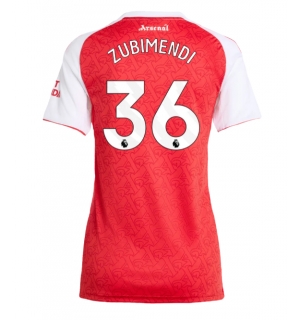 Arsenal Martin Zubimendi #36 Hjemmedrakt Dame 2025-26 Kortermet