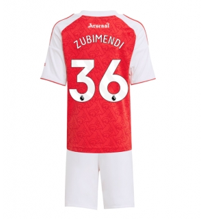 Arsenal Martin Zubimendi #36 Hjemmedraktsett Barn 2025-26 Kortermet (+ Korte bukser)