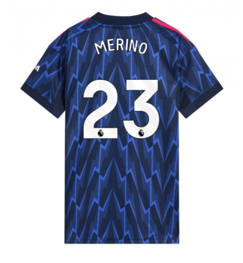 Arsenal Mikel Merino #23 Bortedrakt Dame 2025-26 Kortermet Arsenal Mikel Merino #23 Bortedrakt Dame 2025-26 Kortermet