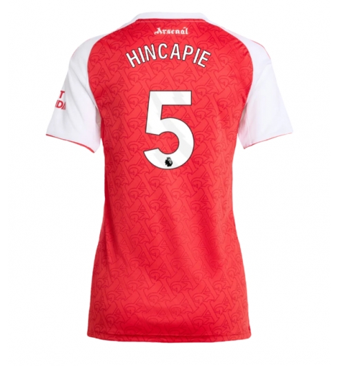 Arsenal Piero Hincapie #5 Hjemmedrakt Dame 2025-26 Kortermet Arsenal Piero Hincapie #5 Hjemmedrakt Dame 2025-26 Kortermet