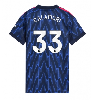 Arsenal Riccardo Calafiori #33 Bortedrakt Dame 2025-26 Kortermet