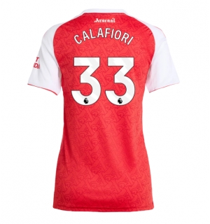 Arsenal Riccardo Calafiori #33 Hjemmedrakt Dame 2025-26 Kortermet