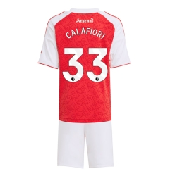 Arsenal Riccardo Calafiori #33 Hjemmedraktsett Barn 2025-26 Kortermet (+ Korte bukser)
