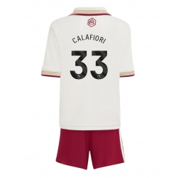 Arsenal Riccardo Calafiori #33 Tredjedraktsett Barn 2025-26 Kortermet (+ Korte bukser)