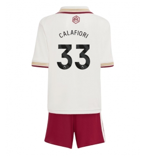 Arsenal Riccardo Calafiori #33 Tredjedraktsett Barn 2025-26 Kortermet (+ Korte bukser)