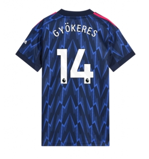 Arsenal Viktor Gyokeres #14 Bortedrakt Dame 2025-26 Kortermet
