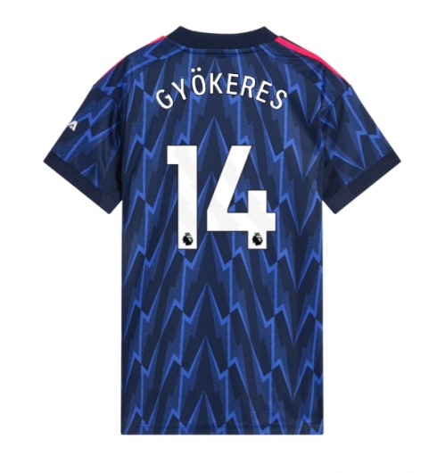 Arsenal Viktor Gyokeres #14 Bortedrakt Dame 2025-26 Kortermet Arsenal Viktor Gyokeres #14 Bortedrakt Dame 2025-26 Kortermet