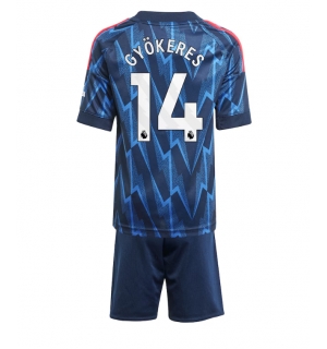 Arsenal Viktor Gyokeres #14 Bortedraktsett Barn 2025-26 Kortermet (+ Korte bukser)
