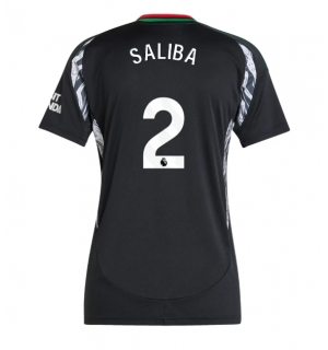 Arsenal William Saliba #2 Bortedrakt Dame 2024-25 Kortermet
