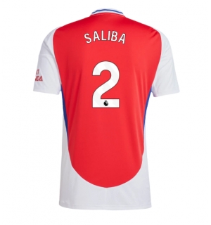 Arsenal William Saliba #2 Hjemmedrakt 2024-25 Kortermet