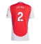 Arsenal William Saliba #2 Hjemmedrakt 2024-25 Kortermet