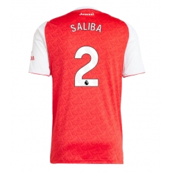 Arsenal William Saliba #2 Hjemmedrakt 2025-26 Kortermet
