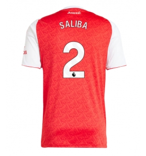 Arsenal William Saliba #2 Hjemmedrakt 2025-26 Kortermet
