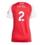 Arsenal William Saliba #2 Hjemmedrakt Dame 2025-26 Kortermet