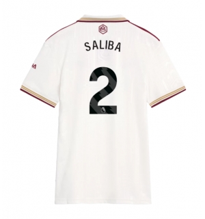 Arsenal William Saliba #2 Tredjedrakt Dame 2025-26 Kortermet