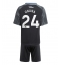 Aston Villa Amadou Onana #24 Bortedraktsett Barn 2025-26 Kortermet (+ Korte bukser)