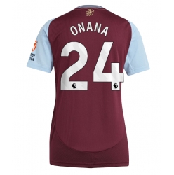 Aston Villa Amadou Onana #24 Hjemmedrakt Dame 2024-25 Kortermet