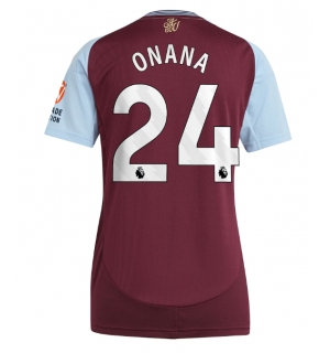 Aston Villa Amadou Onana #24 Hjemmedrakt Dame 2024-25 Kortermet