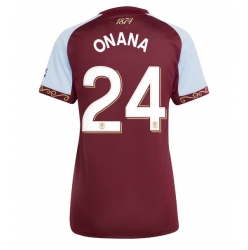Aston Villa Amadou Onana #24 Hjemmedrakt Dame 2025-26 Kortermet