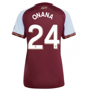 Aston Villa Amadou Onana #24 Hjemmedrakt Dame 2025-26 Kortermet